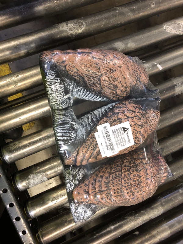 Photo 1 of 3-Pack Owl Decoys for Bird Deterrent - Weatherproof Bird Repellent Devices for Outdoor Use - Plastic Owls to Scare Birds Away and Control Garden Pests