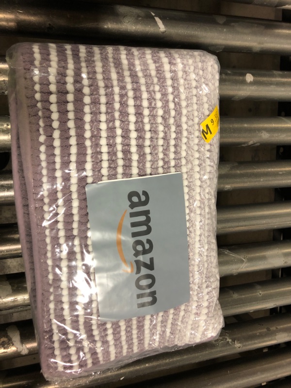 Photo 1 of Bathroom Rugs and Mats Sets, 2 Piece Thick Absorbent Chenille Bath Mat Rug Set Non Slip, Soft Shaggy Bath Room Floor Mats for Bathroom, Machine Washable (Lavender Purple, 20" x 32" Plus 16" x 24")
