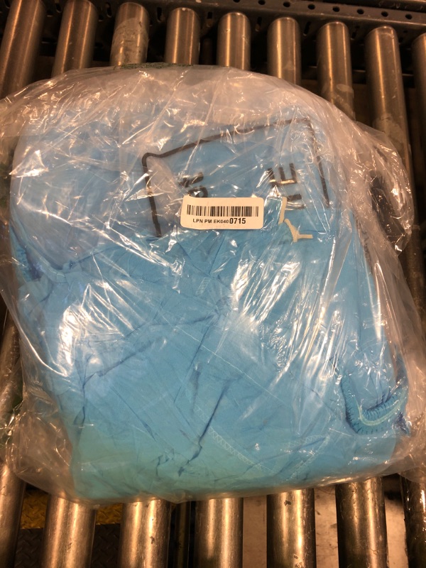Photo 1 of Xuhal 50 Set Disposable Isolation Gowns Set PPE Gowns Disposable and Non Woven Bouffant Caps with Elastic Cuffs for Labs Home Isolation Beauty Agencies Food Service, Unisex Adult (Blue)