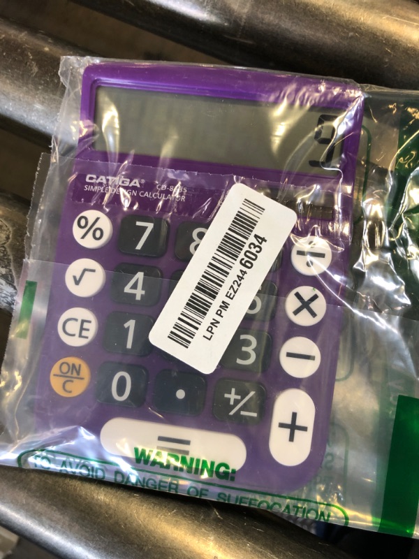 Photo 1 of CATIGA Desktop Calculator 8 Digit with Solar Power and LCD Display, or Home, Office, School, Class and Business, 4 Function Small Basic