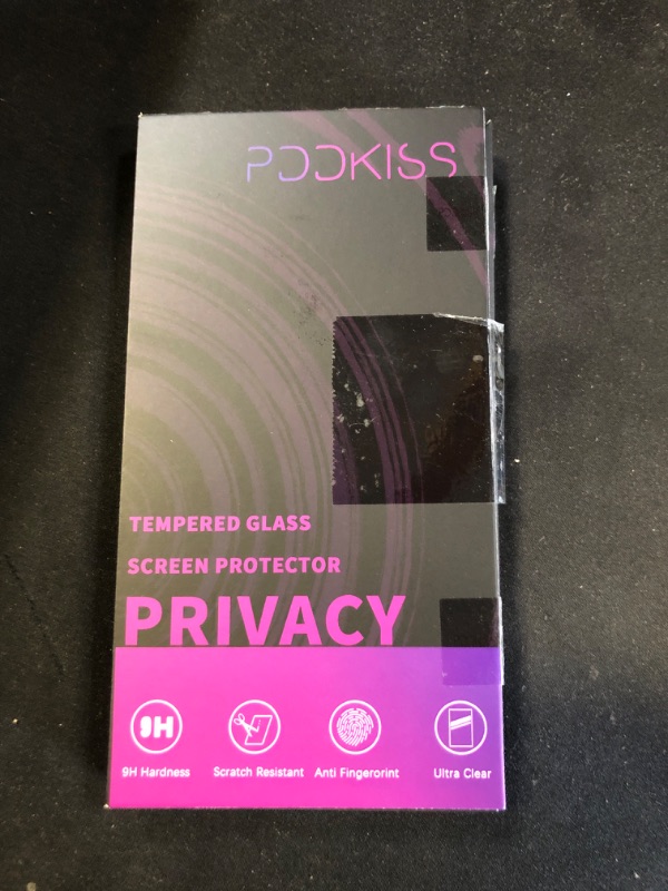 Photo 1 of PAPIKISS Compatible for iPhone 13/iPhone 14/iPhone 13 Pro Privacy Screen Protector 6.1 inch Display, Gradient Colorful Anti Spy Blue Light HD Tempered Glass Easy Installation