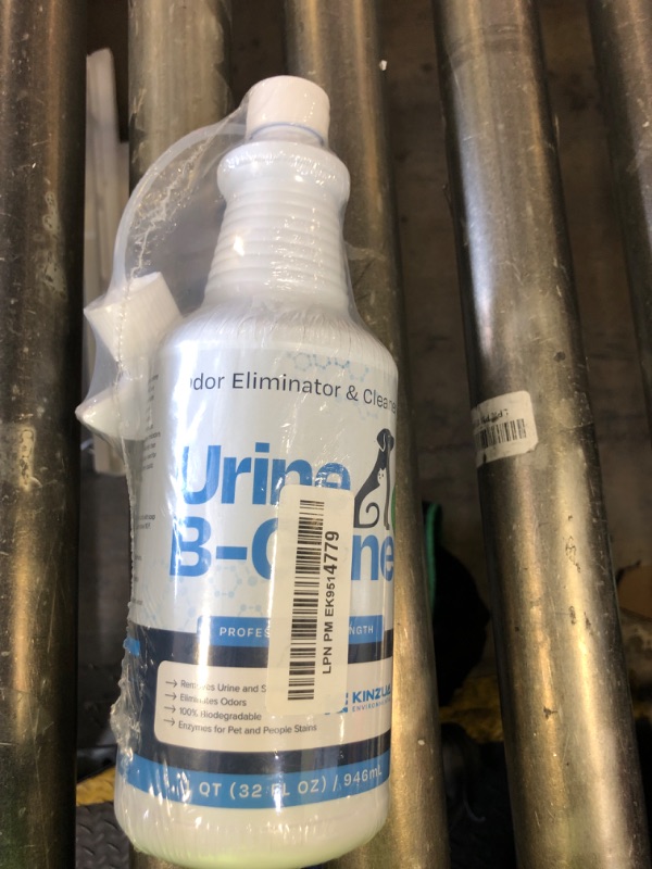 Photo 1 of KINZUA ENVIRONMENTAL Urine B-Gone, Professional Enzyme Odor Eliminator & Pet Stain Remover, Human, Cat & Dog Urine Cleaner, Effective on Laundry, Carpets & More, Original Scent, 32ozx00446iog9
