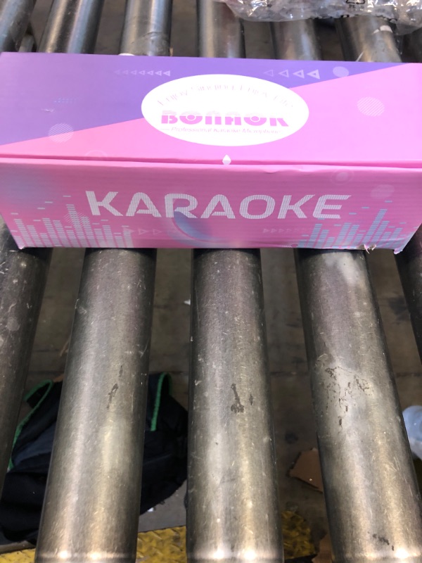 Photo 1 of BONAOK Karaoke Microphone for Kids & Adults - Bluetooth Singing Mic with Disco Lights, Echo Effect, Built-in Speaker Portable for Party Travel Gifts Multipurpose Condenser Microphone Q78(Blue)