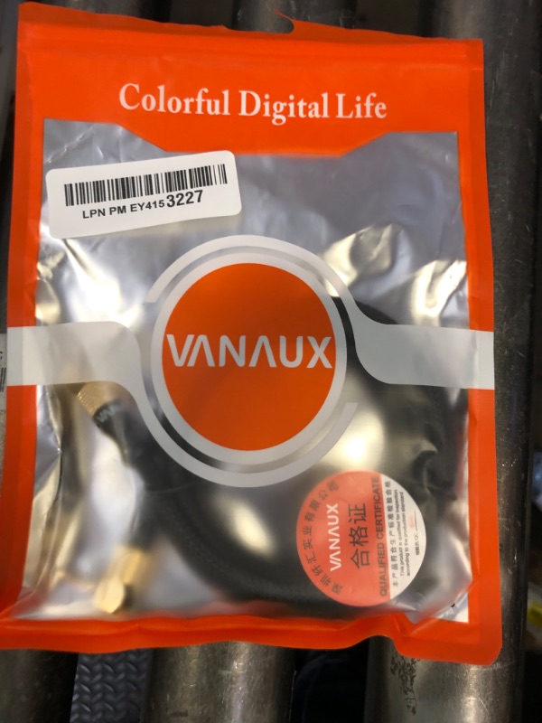 Photo 1 of VANAUX 90 Degree Right Angle Aux Cable Male to Male 3.5mm Audio Cable Stereo Aux Cord Compatible with Laptop, Smartphone, Music Player,Tablets,Speakers (5feet/1.5m)