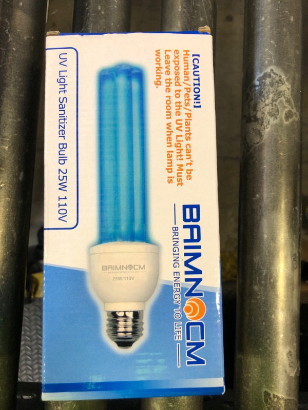 Photo 1 of BAIMNOCM 2 Pack UV Light Bulb with Ozone 25 Watt UVC Bulb 185nm/254nm E26 2 Count