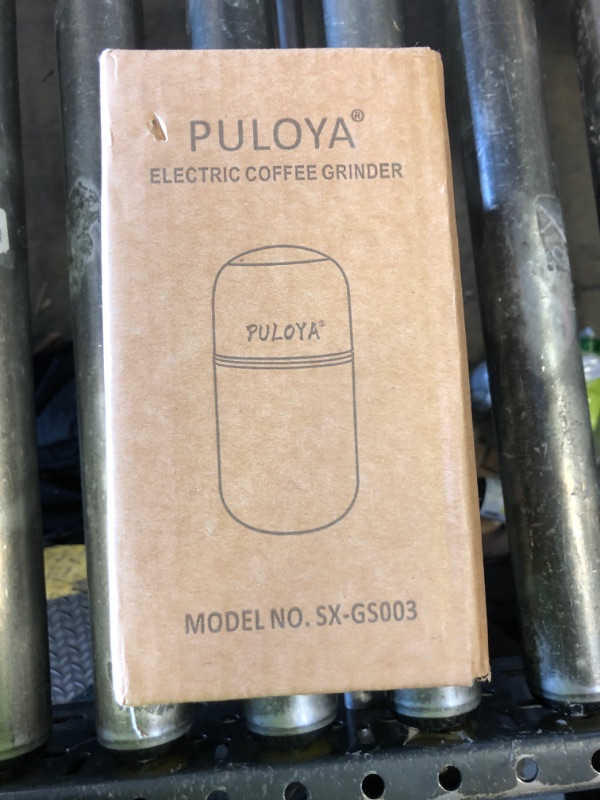 Photo 1 of PULOYA Coffee Grinder Electric for Beans, Spices, Herbs, Grains and Nuts, Stainless Steel Blades, 2.8 oz, White