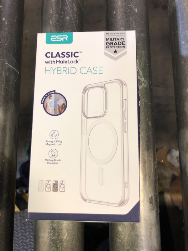 Photo 1 of ESR for iPhone 14 Pro Max Case, Compatible with MagSafe, Shockproof Military-Grade Protection, Yellowing Resistant, Magnetic Classic Hybrid Case (HaloLock), Clear