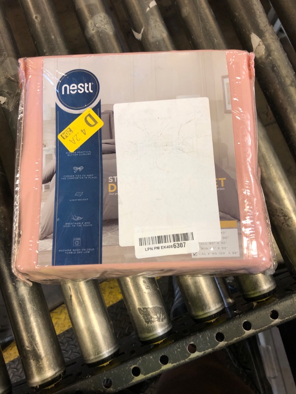 Photo 1 of Nestl Blush Pink California King Duvet Cover Sets - Soft Double Brushed Cal King Duvet Cover, 3 Piece, with Button Closure, 1 Duvet Cover 104x98 inches and 2 Pillow Shams