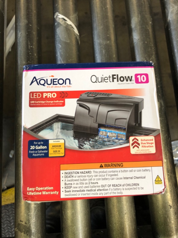 Photo 1 of Aqueon QuietFlow 10 LED PRO Aquarium Fish Tank Power Filter For Up to 20 Gallon Aquariums