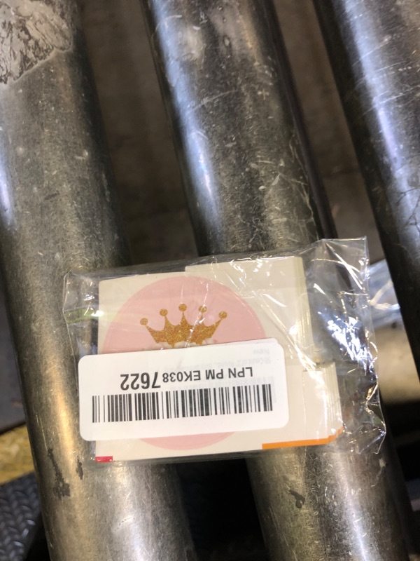Photo 1 of 50 Count of 2" Round A Little Princess is On Her Way Stickers Crown Stickers for Baby Shower Party Girls Birthday Party