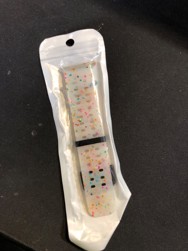 Photo 1 of Transparent Luminous Silicone Bands Compatible for Samsung Galaxy Watch Ultra 47mm(2025/2024 Men Women,Color Speckles Breathable Ocean Sport Replacement Strap