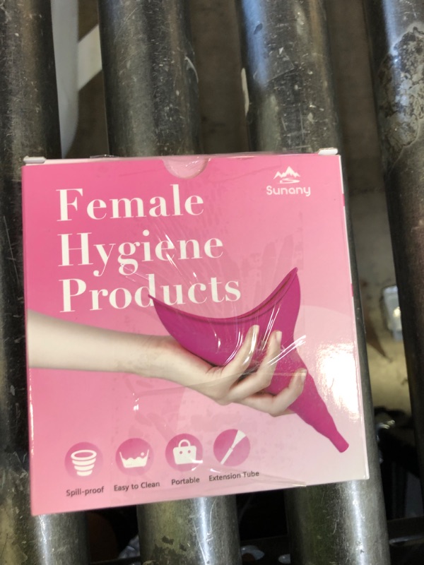 Photo 1 of Female Urinal, Reusable Silicone Foolproof Women Pee Funnel Allows Women to Pee Standing Up,Women's Urinal is The Perfect Companion for Indoor Use(Fuchsia)