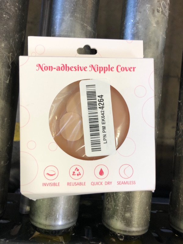 Photo 1 of TENDER EPOCH Pasties Nipple Covers for Women Triangular Ultra-Thin Reusable Invisibility Silicone Nipple Pasties Adhesive