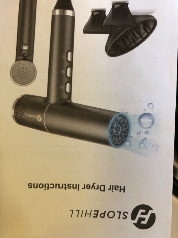 Photo 1 of slopehill Hair Dryer with Unique Brushless Motor | Intelligent Fault Diagnosis | Innovative Microfilter | Oxy Active Technology | Led Display (White)