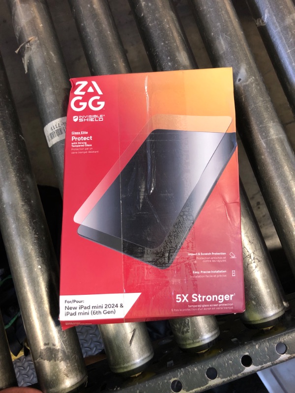Photo 1 of ZAGG Glass Elite Screen Protector for iPad Mini 8.3" (A17 Pro) - 5X Stronger, Smudge-Free Tempered Glass with Recycled Glass, Easy Installation, Scratch Resistant, Eco-Friendly