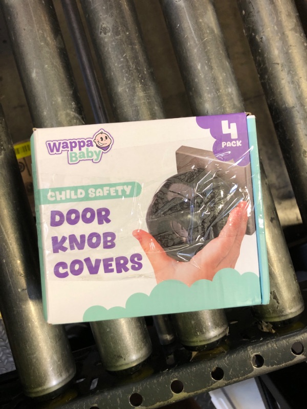 Photo 1 of Child Safety Door Knob Cover (4 Pack) Hard-to-Remove Dual-Lock Door Handle Covers for Kids - Reusable Baby Proof Door Knob Locks - Installs Easily, No Tools Needed (Black)