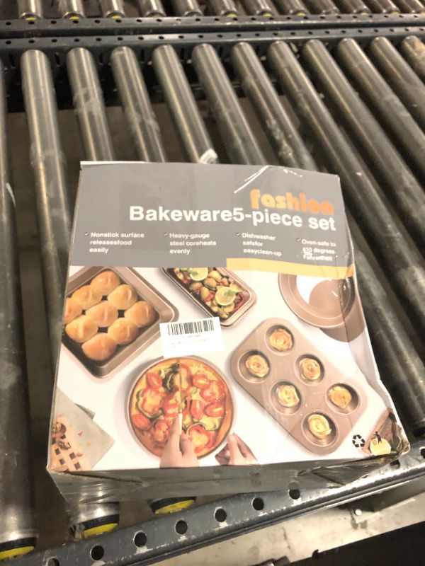 Photo 1 of Merralta 5-Piece Toaster Oven Baking Pan Set – Compact Nonstick Bakeware for RV, Camper & Small Kitchens – Muffin, Loaf, Pizza, Cake & Square Pans