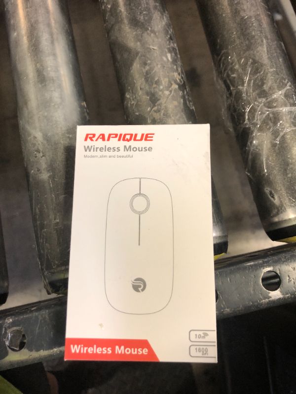 Photo 1 of RAPIQUE Bluetooth Wireless Mouse - (BT5.1+USB) Slim Dual Mode Computer Mice with Quiet Click, Low Power, and 1600 DPI, Portable Mouse for MacBook, Laptop, iPad Pro/Air, Surface Pro (Black)