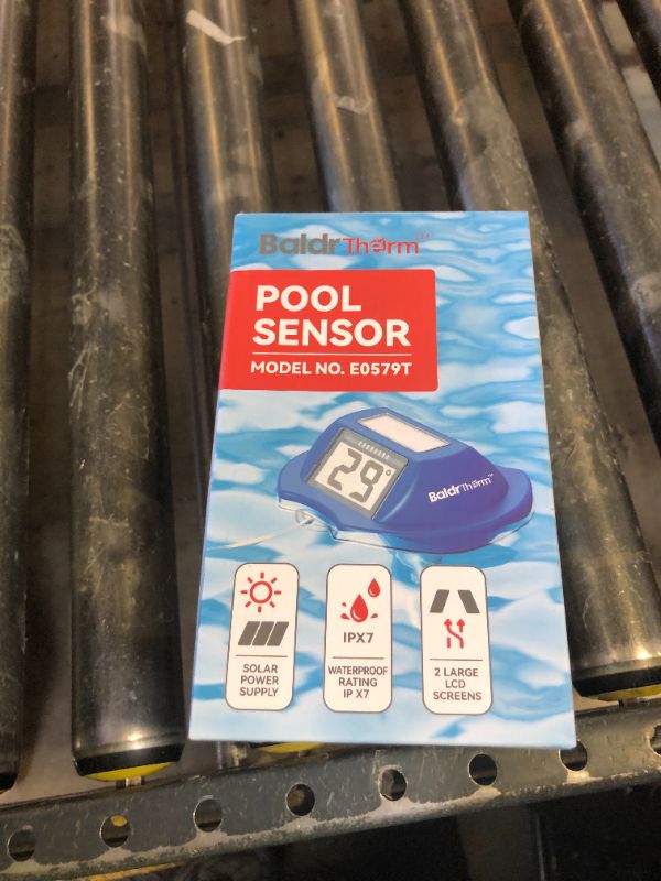 Photo 1 of BaldrTherm Pool Thermometer Solar Digital Floating, High Precision Large Screen Without Fogging with Double-Sided Display Screen for Swimming Pool, Aquarium, Spa, Hot Spring, Ponds