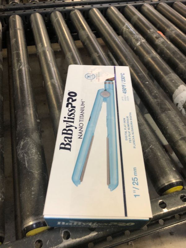 Photo 1 of BaBylissPRO Nano Titanium Flat Iron Hair Straightener, 1" Digital Hair Straightener Iron for Professional Salon Results and All Hair Types