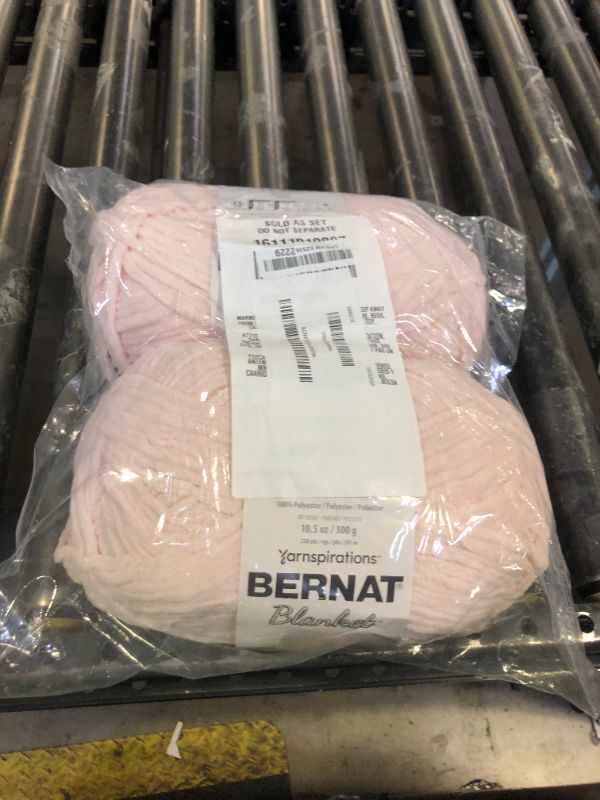 Photo 1 of Bernat Blanket Blush Pink Yarn - 2 Pack of 300g/10.5oz - Polyester - 6 Super Bulky - 220 Yards - Knitting/Crochet