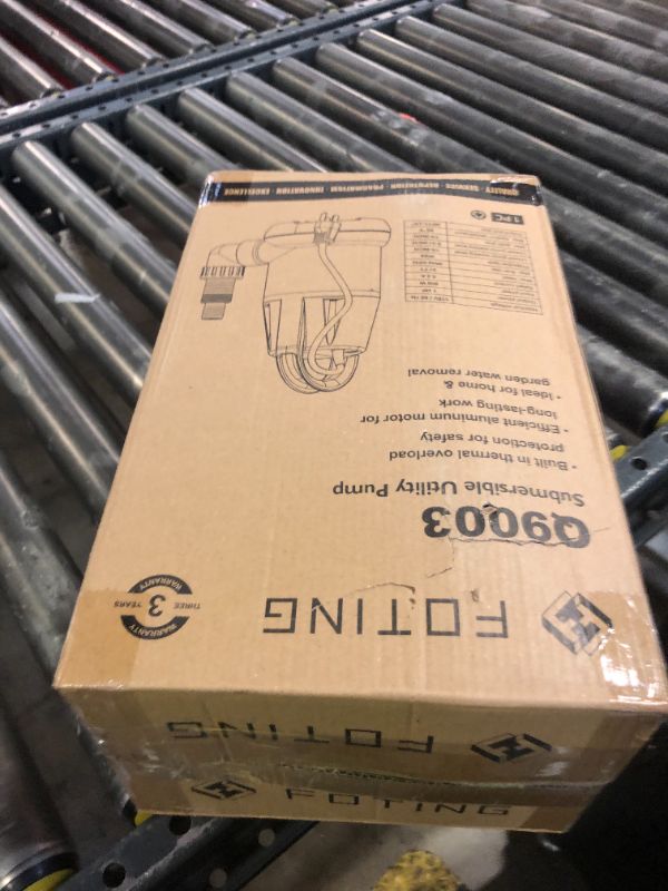 Photo 1 of FOTING Sump Pump 1HP Clean/Dirty Submersible Water Pump, 4600GPH Utility Pump Thermoplastic Electric Portable Transfer Water Pump for Swimming Pool Garden Pond Basement with 10ft Long Power Cord