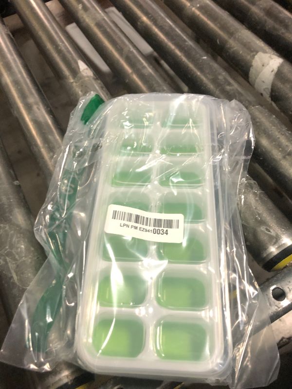 Photo 1 of Ice Cube Trays, Silicone Easy-Release and Flexible 14-Ice Trays with Spill-Resistant Removable Lid, BPA Free, Durable and Dishwasher Safe, 2 Pack