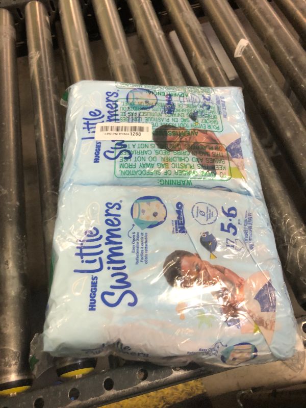 Photo 1 of Huggies Little Swimmers Disposable Swim Diapers, Size 5-6 (32+ lbs), 34 Ct (2 packs of 17), Packaging May Vary