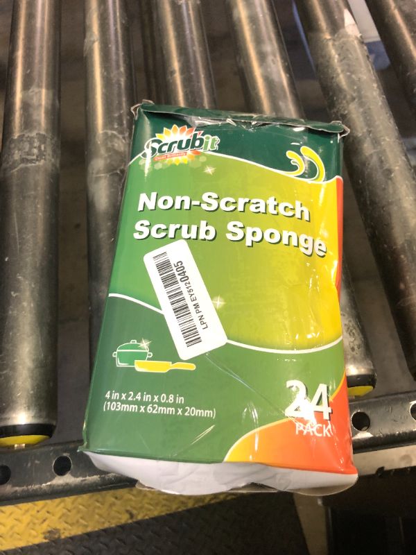 Photo 1 of Scrubit Non-Scratch Cleaning Scrub Sponges- Scrubbing Dish Sponge Ideal for Washing Kitchen,Dishes, Bathroom &More – Dishwashing Sponge Along with A Thought Scrubber – 24 sponges
