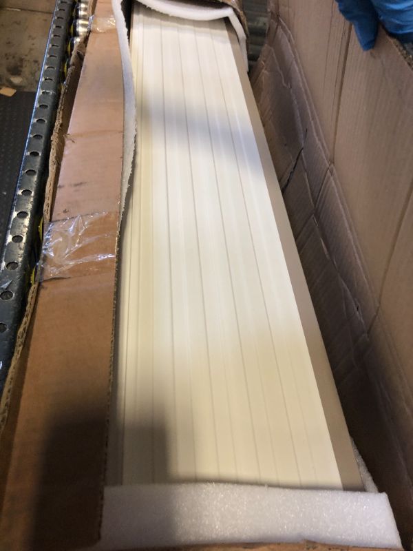 Photo 1 of Art3dwallpanels Slat Wall Paneling, 104'' x 6.3'' Glossy Metal Finish WPC Soundproof 3D Wall Panels for Interior Wall Decor, 8 Pack Wavy Grain Panel Wall Slats, Champagne Silver