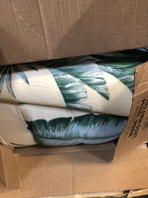 Photo 1 of Wesiti Lounge Cushion 67 x 21 Inch Lounger Chair Cushion Indoor Outdoor Patio Chaise Pad Replacement Rocking Mat for Furniture Sofa Non Slip Floral Thick High Back Chair Pads with Headrest 8 Ties