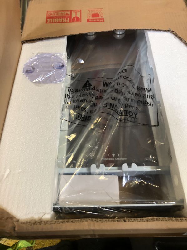 Photo 1 of Leishe Hollywood Vanity Mirror with Lights and Speaker Lighted Makeup Mirror with Wireless Charging and 3 Lighting Modes, Detachable 10x Magnification (11.81" x 16.14")