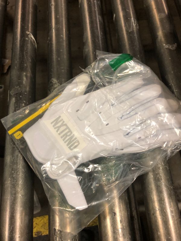 Photo 1 of Nxtrnd G3 Pro Padded Football Gloves, Sticky Padded Receiver & Lineman Gloves (White, Large)