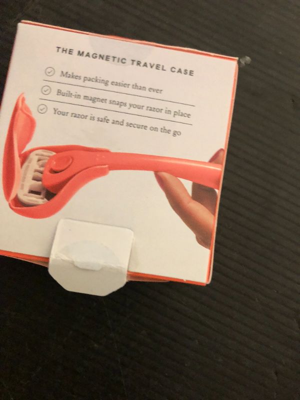 Photo 1 of Billie 5-Blade Women’s Razor Travel Case - Take Your Razor To-Go - Magnetic Top - Easy Storage - Portable & Convenient - Coral