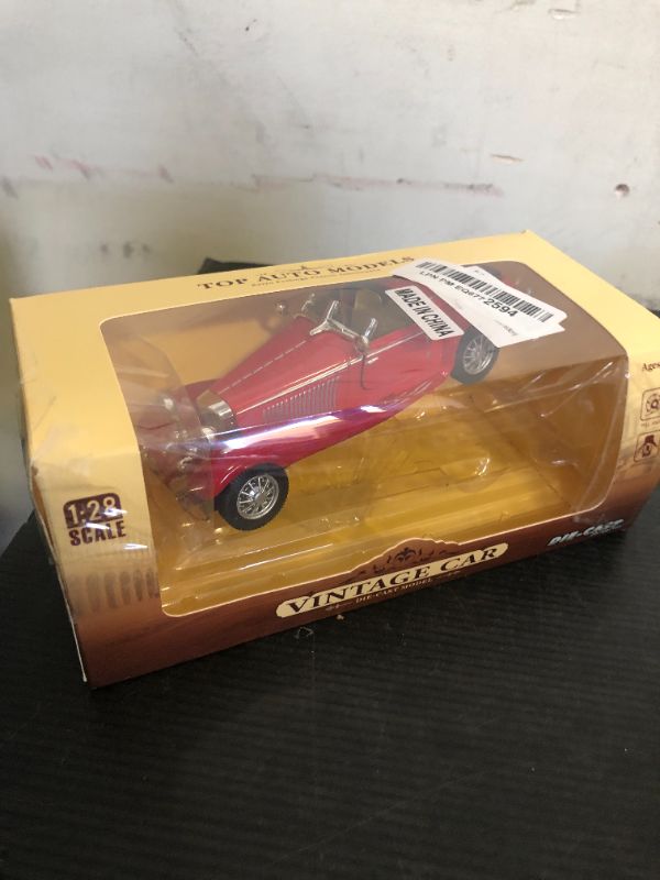 Photo 1 of 1:28 Scale Pullback Diecast Metal Antique Classic Model Cars Collectible Toy Gifts (Red,Length 6.5in/16.8cm)