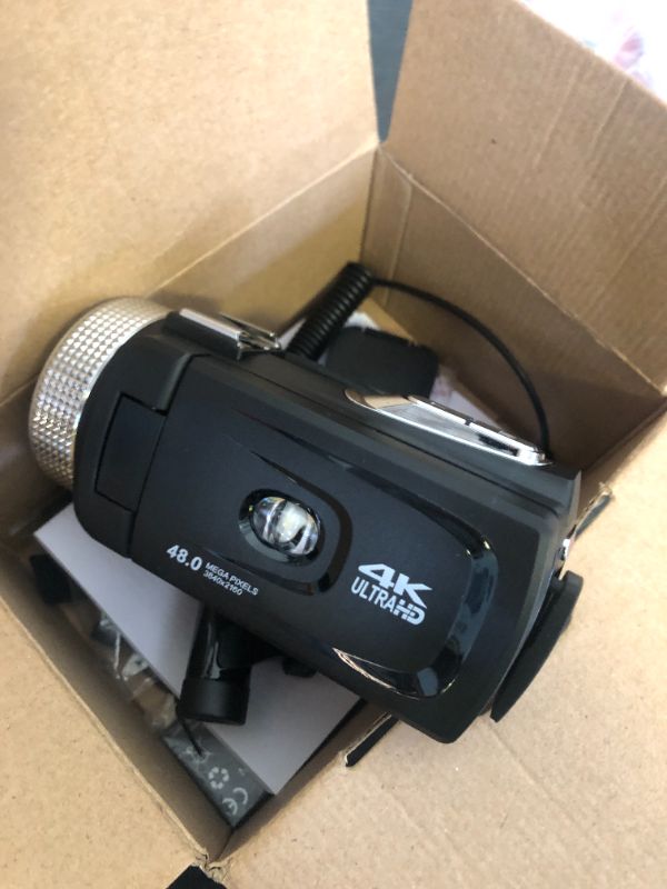 Photo 1 of Rumyums Camcorder Video Camera 4K 60FPS 48MP Vlogging Camera for YouTube 18X Digital Zoom Camcorder 3.0" IPS Screen Video Recorder with Wireless Lavalier Microphone, Controller, 2 Batteries