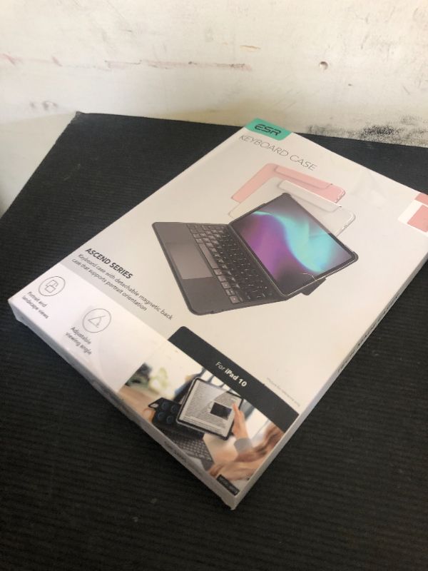 Photo 1 of ESR iPad 11th(A16, 2025)/10th Gen Case with Keyboard, Keyboard Case with Trackpad, Magnetic Detachable Keyboard with Backlit Keys, Fully Adjustable Portrait/Landscape Stand, Ascend Series, Pink
