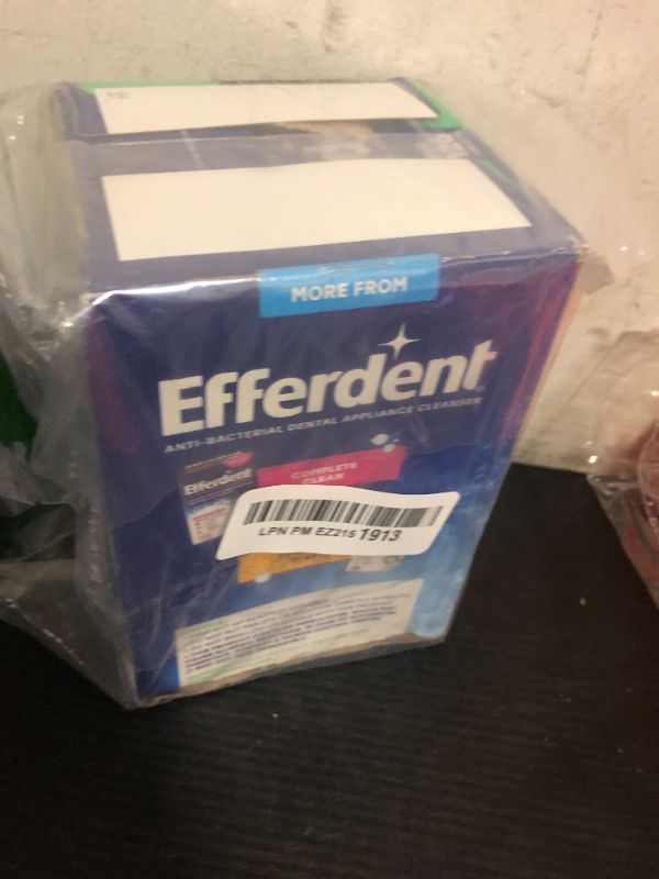 Photo 1 of Efferdent Retainer Cleaning Tablets, Denture Cleaning Tablets for Dental Appliances, Minty Fresh & Clean, 126 Count