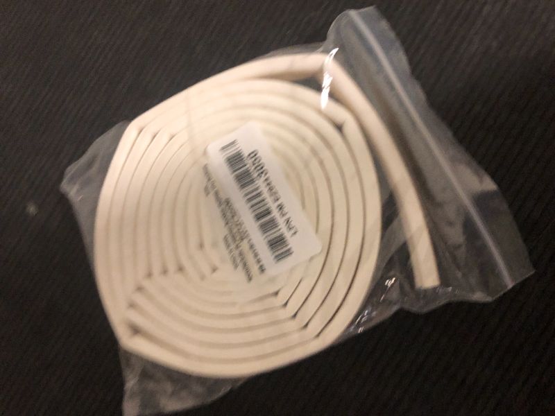 Photo 1 of CloudBuyer Door & Window Weather Stripping, Soundproof Insulation Seal Strip with Self-Adhesive Rubber Collision Protection, 16.5 Ft (White)