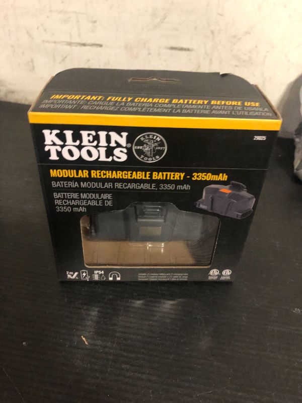 Photo 1 of Klein Tools 29025 Rechargeable Lithium-ion Portable Battery to Power Klein Tools Hard Hat Cooling Fan Cat. No. 60155
