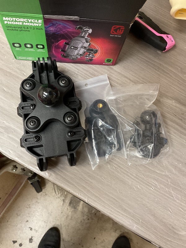 Photo 4 of Thlevel Motorcycle Phone Mount Holder with Vibration Dampener Anti-Shake 720° Adjustable for iPhone 16 Pro Max for Samsung 5.4''-6.9'' Phone Anti-Theft Dirt Bikes(U Shape Base 0.6-1.1" Handlebar)