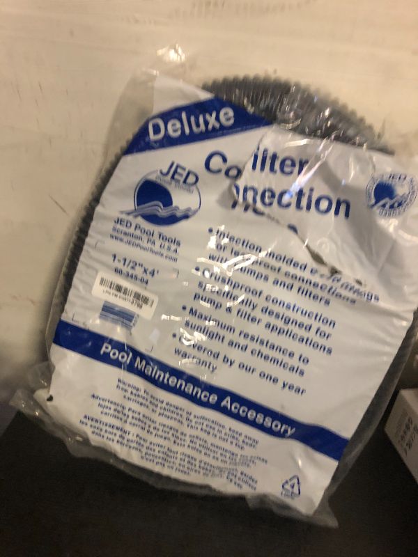 Photo 1 of JED Pool Tools 60-345-04 Deluxe Filter Connecting Hose for Swimming Pool, 1-1/2-Inch by 4-Feet