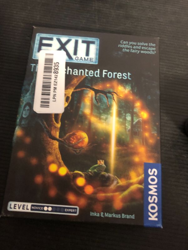 Photo 1 of Thames & Kosmos EXIT: The Enchanted Forest| A Kosmos Escape Room Game in a Box| Family Friendly, Card-Based at-Home Escape Room Experience for 1 to 4 Players, Ages 12+ , Black