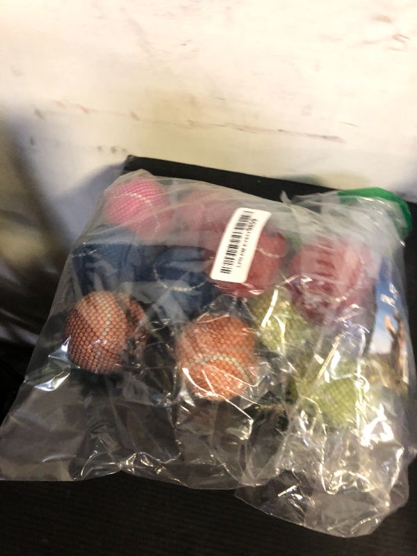 Photo 1 of INSUM Bulk Tennis Balls for Dogs Pack of 12 Easy Catching Dog Fetch Balls (Non Squeaky-Multicolor)