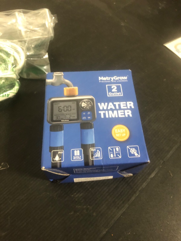 Photo 1 of Sprinkler Timer, Programmable Irrigation Water Timer with 2 Brass Inlet for Garden Hose, Automatic Watering System for Yard Lawn, Rain Delay