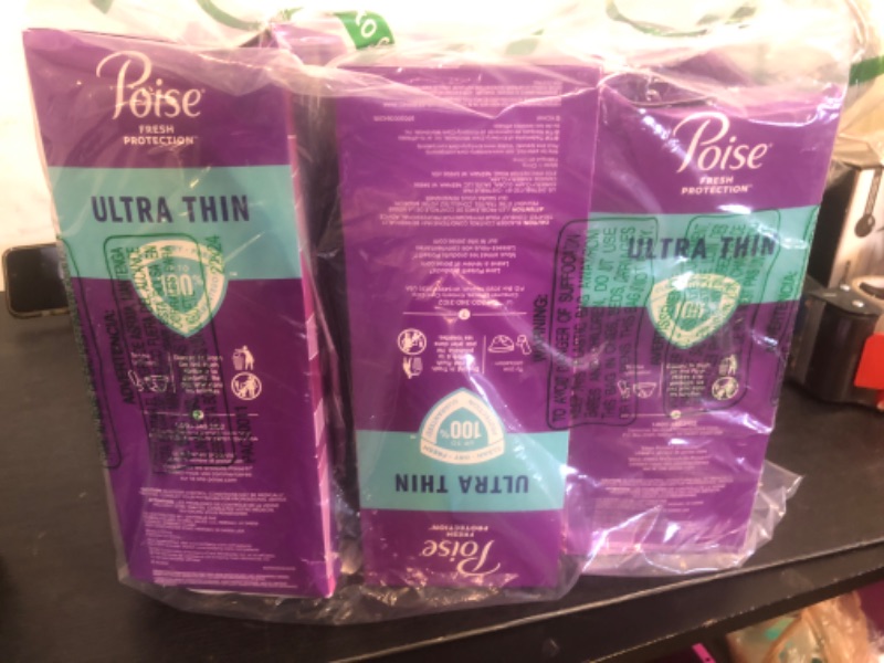 Photo 1 of Poise Ultra Thin Incontinence Pads & Postpartum Pads for Bladder Leaks, 6 Drop Ultimate Absorbency, Long Length, 78 Count, Packaging May Vary