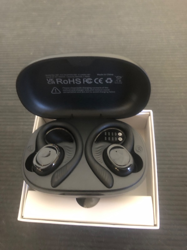 Photo 1 of Wireless Earbuds Bluetooth 5.4 Headphones Sport, 2025 Bluetooth Earbuds with Earhooks, 50H Stereo Over Ear Buds, Earphone with 4 ENC Noise Canceling Mic, IP7 Waterproof Headset for Running/Gym/Workout