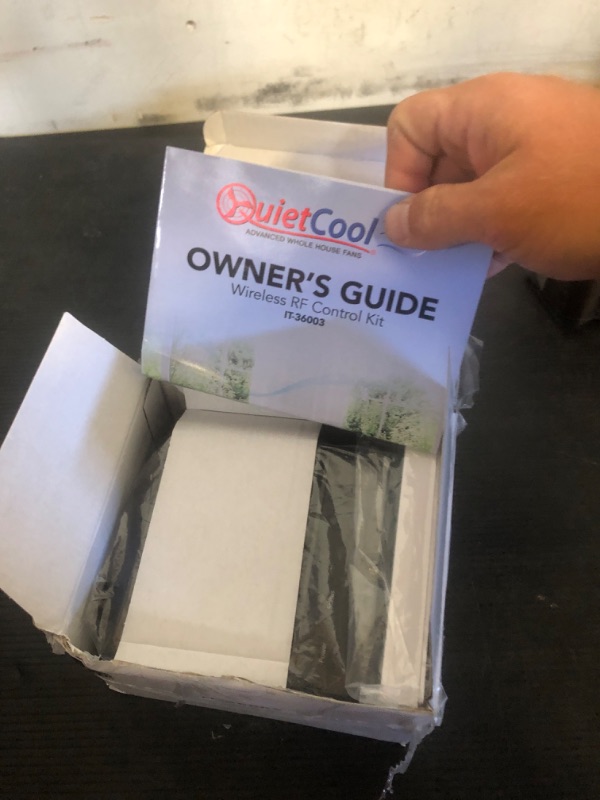 Photo 1 of Quietcool Whole House Fan Wireless Control Kit - No Hard Wiring Required for Wall Switch - Three Speed Capable - 1/2/4/8/12 Hour Countdown Timer - Up to 100ft Range - Batteries Included (Glass)