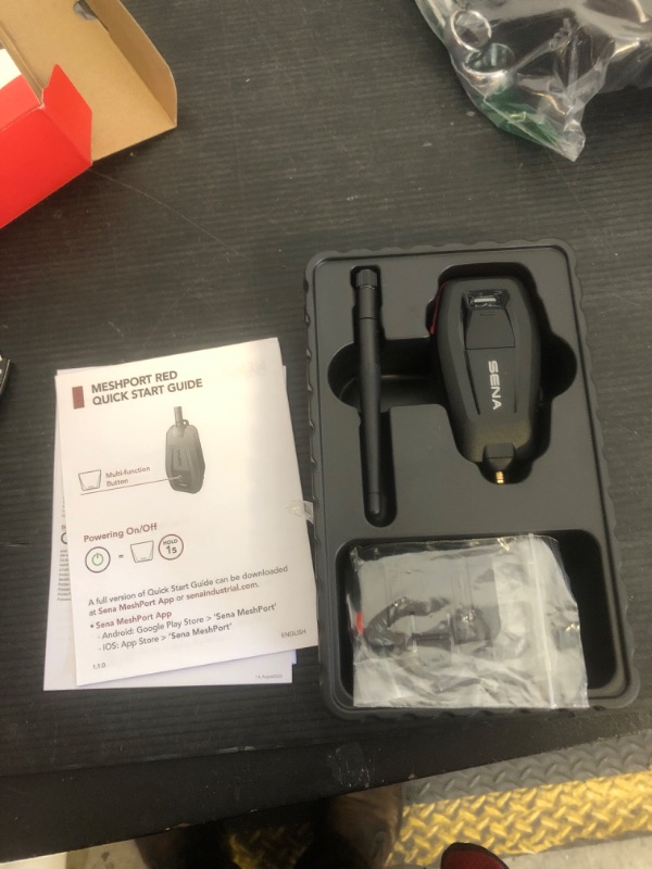 Photo 1 of Sena Industrial Bluetooth to Mesh Intercom Adapter for Phone or Tablet PC (MeshPort Red, One Size)