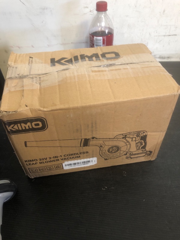 Photo 1 of K I M O. Cordless Leaf Blower Vacuum Combo 4 in 1, 3 Nozzles &3 Modes for Inflation & Deflation, Extended Tube & Variable Speed, 20000RPM 150MPH, 2x2000mAh Battery Powered Leaf Blowers for Lawn CareLPNPMEK9455023
